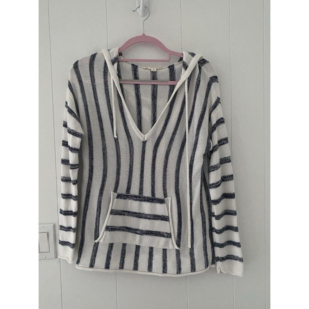 Love Stitch Women's Sz‎ S Hooded Knit Campfire Boho Beach Sweater Pockets